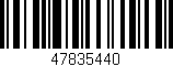 Código de barras (EAN, GTIN, SKU, ISBN): '47835440'