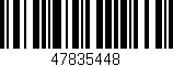 Código de barras (EAN, GTIN, SKU, ISBN): '47835448'