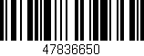 Código de barras (EAN, GTIN, SKU, ISBN): '47836650'