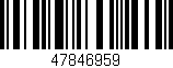 Código de barras (EAN, GTIN, SKU, ISBN): '47846959'