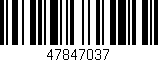 Código de barras (EAN, GTIN, SKU, ISBN): '47847037'