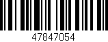 Código de barras (EAN, GTIN, SKU, ISBN): '47847054'