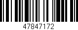 Código de barras (EAN, GTIN, SKU, ISBN): '47847172'