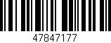 Código de barras (EAN, GTIN, SKU, ISBN): '47847177'