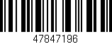 Código de barras (EAN, GTIN, SKU, ISBN): '47847196'