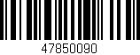 Código de barras (EAN, GTIN, SKU, ISBN): '47850090'