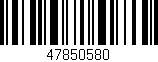 Código de barras (EAN, GTIN, SKU, ISBN): '47850580'