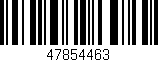 Código de barras (EAN, GTIN, SKU, ISBN): '47854463'