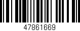 Código de barras (EAN, GTIN, SKU, ISBN): '47861669'