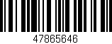 Código de barras (EAN, GTIN, SKU, ISBN): '47865646'