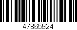 Código de barras (EAN, GTIN, SKU, ISBN): '47865924'