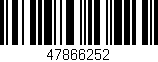 Código de barras (EAN, GTIN, SKU, ISBN): '47866252'