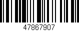 Código de barras (EAN, GTIN, SKU, ISBN): '47867907'