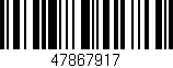 Código de barras (EAN, GTIN, SKU, ISBN): '47867917'