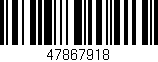 Código de barras (EAN, GTIN, SKU, ISBN): '47867918'