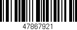 Código de barras (EAN, GTIN, SKU, ISBN): '47867921'