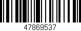 Código de barras (EAN, GTIN, SKU, ISBN): '47869537'