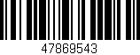 Código de barras (EAN, GTIN, SKU, ISBN): '47869543'
