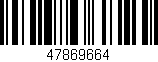 Código de barras (EAN, GTIN, SKU, ISBN): '47869664'