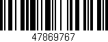 Código de barras (EAN, GTIN, SKU, ISBN): '47869767'
