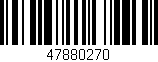 Código de barras (EAN, GTIN, SKU, ISBN): '47880270'