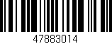 Código de barras (EAN, GTIN, SKU, ISBN): '47883014'