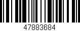 Código de barras (EAN, GTIN, SKU, ISBN): '47883684'