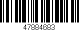 Código de barras (EAN, GTIN, SKU, ISBN): '47884683'