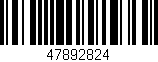 Código de barras (EAN, GTIN, SKU, ISBN): '47892824'