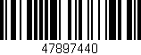 Código de barras (EAN, GTIN, SKU, ISBN): '47897440'