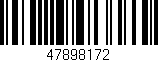 Código de barras (EAN, GTIN, SKU, ISBN): '47898172'