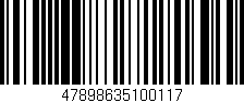 Código de barras (EAN, GTIN, SKU, ISBN): '47898635100117'