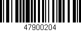 Código de barras (EAN, GTIN, SKU, ISBN): '47900204'