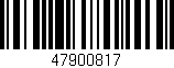 Código de barras (EAN, GTIN, SKU, ISBN): '47900817'