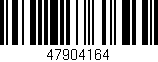 Código de barras (EAN, GTIN, SKU, ISBN): '47904164'