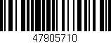 Código de barras (EAN, GTIN, SKU, ISBN): '47905710'