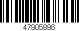 Código de barras (EAN, GTIN, SKU, ISBN): '47905896'