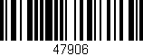 Código de barras (EAN, GTIN, SKU, ISBN): '47906'