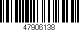 Código de barras (EAN, GTIN, SKU, ISBN): '47906138'