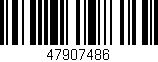 Código de barras (EAN, GTIN, SKU, ISBN): '47907486'