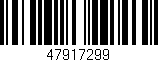 Código de barras (EAN, GTIN, SKU, ISBN): '47917299'