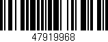 Código de barras (EAN, GTIN, SKU, ISBN): '47919968'