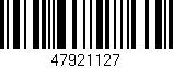 Código de barras (EAN, GTIN, SKU, ISBN): '47921127'