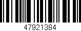 Código de barras (EAN, GTIN, SKU, ISBN): '47921384'