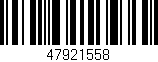 Código de barras (EAN, GTIN, SKU, ISBN): '47921558'
