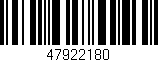 Código de barras (EAN, GTIN, SKU, ISBN): '47922180'