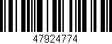 Código de barras (EAN, GTIN, SKU, ISBN): '47924774'
