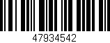 Código de barras (EAN, GTIN, SKU, ISBN): '47934542'