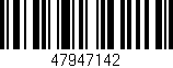 Código de barras (EAN, GTIN, SKU, ISBN): '47947142'