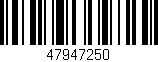 Código de barras (EAN, GTIN, SKU, ISBN): '47947250'